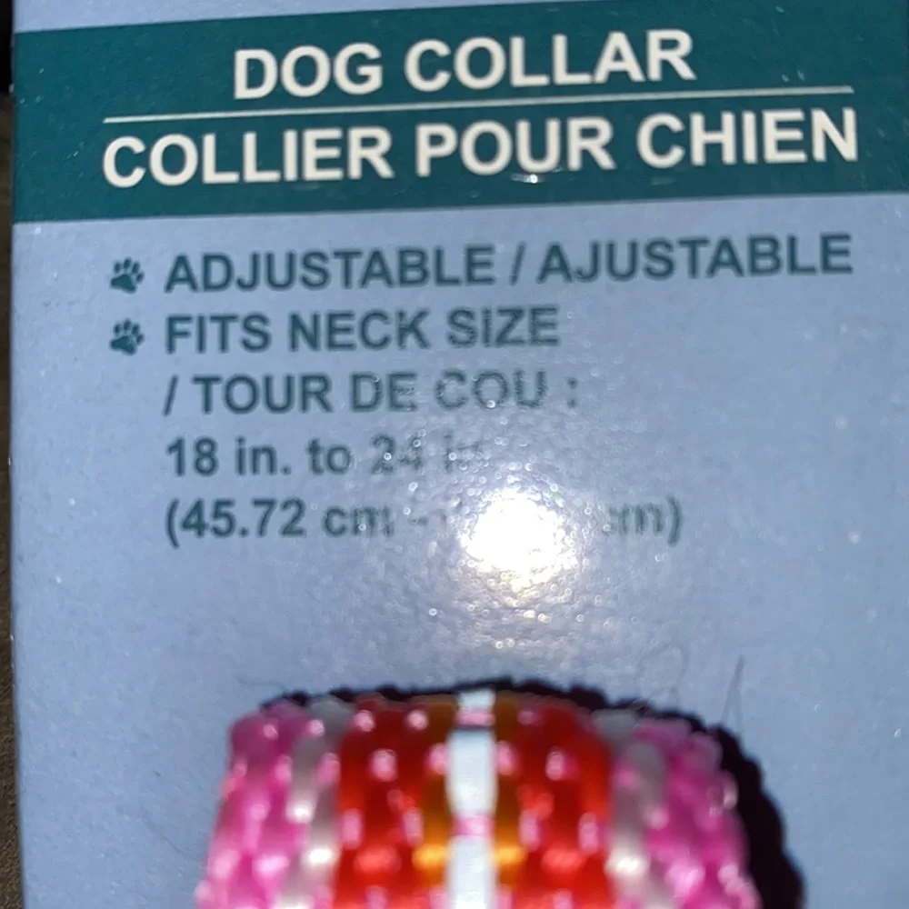 NWT Greenbrier Kennel Club Dog Collar Pink and Red Large